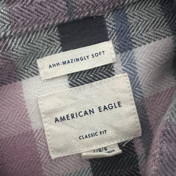 American Eagle Outfitters Soft Plaid classic fit flannel Shirt - Picture 6 of 6